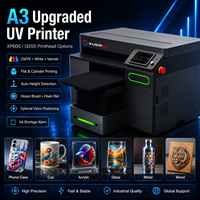 Nueva Impresora UV Plana A3 con Posicionamiento Visual XP600 I3200 y Altura Automática para Carcasas de Teléfono, Botellas, Vidrio y Madera