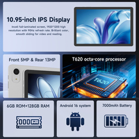 Tablette PC intelligente version globale Android 16 6+128 Go 5G WiFi pour l'apprentissage éducatif, vérifiée et de qualité supérieure uniquement