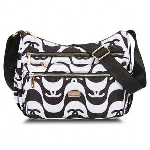 Large Capacity Waterproof Oxford Cloth Female Travel Bag Multi-Layer <b>Single</b> Shoulder Oblique Straddle <b>Flower</b> Design for Mother - Product Image 5