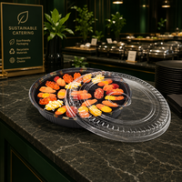 Offre Spéciale Contenant alimentaire rond jetable en plastique de qualité à sushis pour la restauration et les plats à emporter