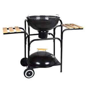 18-Inch Apple-Style Barbecue Grill With <b>Trolley</b> Outdoor Camping Patio Multifunctional Portable <b>Foldable</b> Windproof - Product Image 3