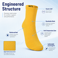 Chaussettes de cyclisme personnalisées en nylon pour hommes et femmes, respirantes, élastiques, à compression, pour le vélo de route, sports OEM