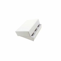 Boîte en carton rigide blanche avec couvercle et fond, personnalisable avec logo, pour emballage cadeau de chocolat, avec mousse