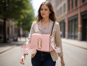 Borsa a Tracolla da Donna in Microfibra, Pelle Sintetica con Motivo Floreale, Chiusura a Cerniera, per Tutte le Stagioni, Tracolla Singola - Product Image 2