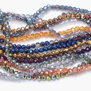 Perline di Cristallo Sfaccettate Placcate 6/8mm, Perline di Vetro Rotonde a Forma di Pallone da Calcio per Creazione di Gioielli, Kit Fai-da-Te per Collane, Bracciali, Orecchini e Charm da Donna - Product Image 6