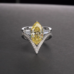 <span class=keywords><strong>El</strong></span> más nuevo diseño 8*14mm de alta calidad Marquesa ojo en forma de diamante de la Zirconia cúbica de plata esterlina 925, anillo - Product Image 2