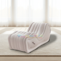 Canapé Gonflable Paresseux, Fauteuil de Relaxation en PVC Flocqué, Canapés de Jardin, Fauteuil Simple Entièrement Automatique, Petit Canapé Gonflable Simple