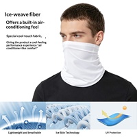 Masque de protection solaire intégral pour le visage, respirant, en soie glacée, avec cache-cou, idéal pour le cyclisme