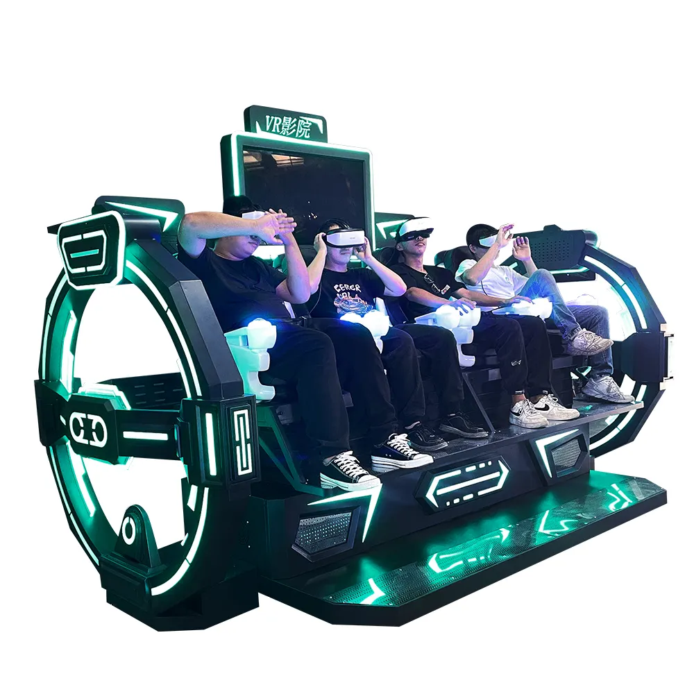 YHY Multiplayer Video Game Virtual Reality Games Tiro Esportes quatro pessoas dinâmico 4 assentos vr cinema