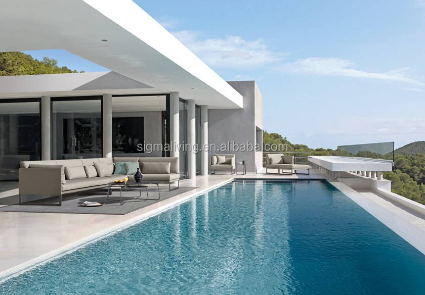 Wholesale Cheap Outdoor Modern Durable Garden Patio Metal Frame Daybed Lounge Single Chair Sofa Seat Furniture