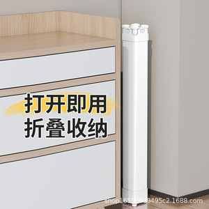 Mini Rubiks Cube <b>Clothes</b> <b>Rack</b> Floor Standing Foldable Double Bar Drying <b>Rack</b> Mobile Design 2025 New Model - Product Image 5