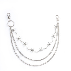 Chaîne de taille gothique Yueli à pointes métalliques, chaîne de corps multicouche en alliage de zinc, style hip-hop décontracté, pour hommes et femmes - Product Image 5