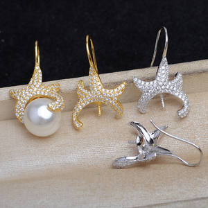 Base Cuadrada de Plata S925 para Pendientes, Accesorios para Joyería de Perlas de 10-12 mm, JG5985, Producto Semi-Acabado - Product Image 5