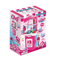 Valise de jeu en plastique pour enfants, multi-activités : cuisine, maquillage, outils de docteur et de réparation, et accessoires de déguisement