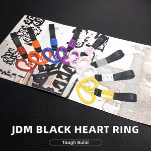 Anillo Tsurikawa JDM para Agarradera de Tren o <span class=keywords><strong>Autobús</strong></span>, Correa Negra con Diseño de Corazón Roto, Kits Interiores JDM, Material ABS, Popular en Amazon - Product Image 2