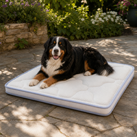 Matelas orthopédique pour chien avec soutien à ressorts ensachés pour jardin, patio et chiens de grande race