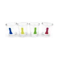 Jeu d'échecs à boire | Divertissement de fête amusant | Tasses colorées et plateau pliable