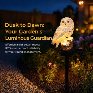 Owl Solar LED Garden <b>Light</b> <b>Fairy</b> Tale Garden Style 2700K Soft <b>Warm</b> White IP20 Indoor Decorative Stake Lamp for Yard Christmas - Product Image 4