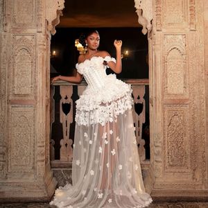 <span class=keywords><strong>Robe</strong></span> de mariée <span class=keywords><strong>courte</strong></span> avec fleurs et perles faites à la main, transparente, grande taille, dos corseté, pour réception, personnalisable - Product Image 6