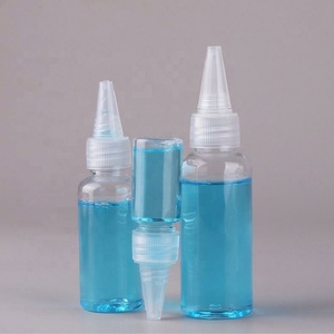 Empty 1oz 2oz 3oz 4oz 5oz 8oz 10 oz clear PET Plastic Twist Top Cap Squeeze Applicator Hair Oil Dropper <b>Bottle</b> - Product Image 3
