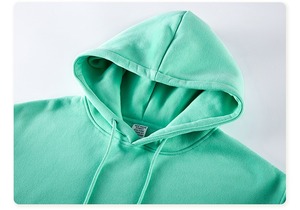 Sudadera con Capucha para Hombre, Sudadera Unisex con Capucha y Bolsillo, Forro Polar de Algodón, Diseño Personalizado al por Mayor, Sudaderas <span class=keywords><strong>Turquesa</strong></span> con Estampado - Product Image 2