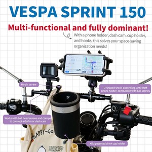 Accessoires de moto testés à 100% de haute qualité en alliage d'aluminium Cossbar pour Vespa - Product Image 4