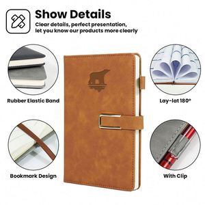 Creative Note Books Custom Logo Hardcover Waterproof A6 A5 A4 Size Hardcover PU Leather <b>Journal</b> Notebook - Product Image 2