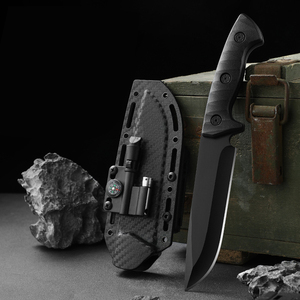 Cuchillo Táctico HL de Acero Inoxidable con Hoja Fija y Mango de Plástico, Punta de Lanza, Silbato de Supervivencia para Camping al Aire Libre, Varillas de Magnesio - Product Image 4
