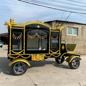 Vehículo de Transporte Especial de Diseño Moderno, Carroza Fúnebre Negra Dorada, Remolque para Funerales - Product Image 5