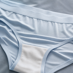 Ensemble de lingerie d'été en modal bleu glace pour femme, soutien-gorge rafraîchissant en soie glacée bleu glace et culotte en modal antibactérienne, sans armatures, maintien doux - Product Image 4