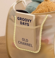Panier de rangement pour jouets d'enfants, grande capacité, moderne, rectangulaire, en maille, écologique, multifonctionnel, avec poignées, pliable, pour garage