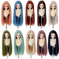 Perruque de poupée BJD Ye Luoli en soie douce, style coréen, cheveux longs et raides avec raie au milieu, accessoire capillaire pour poupées, 346 pièces