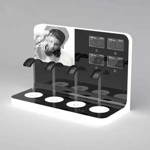 Encimera de acrílico personalizada RGB Gaming Wireless Headset Display Holder Stand Acrylic Headphones Display Stand - Product Image 3