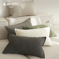 Décor à la maison pur coton Jacquard lombaire taie d'oreiller haut de gamme solide taille housse de coussin pour salon décor à la maison hôtel fournitures