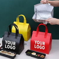 Bolsa Térmica Personalizada al por Mayor, Desechable, de Tela No Tejida, para Servicio de Comida y Bebidas para Llevar en Restaurantes