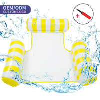 Produits en stock transfrontaliers : Flotteur de piscine gonflable en PVC pour adultes, vente en gros, hamac aquatique d'extérieur, flotteurs de piscine en maille de nylon