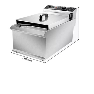 Commercial Single Cylinder Electric Fryer Stainless Steel Large Capacity Desktop French Fry Machine Deep Fryer - Product Image 2