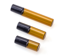 Ambre clair Petits Échantillons Cosmétique Huile Essentielle 3ml 5ml Mini Parfum 10ml Roll on Bottle avec Metal Ball