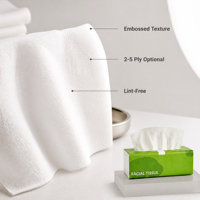 Serviettes en papier de haute qualité, respectueuses de la peau, en pâte de bois, imprimées, papier de soie, tissu perlage, serviettes de cocktail, papier de soie doux personnalisé