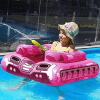Flotteurs de piscine gonflables pour enfants avec canon à eau pour fête sur la plage ou au lac, jouet de natation - Installation d'amusement aquatique