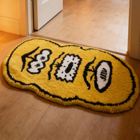 Tapis de bain en microfibre doux et moelleux sur mesure, à poils longs, de différentes formes et motifs, tapis en fourrure pelucheuse avec dos antidérapant
