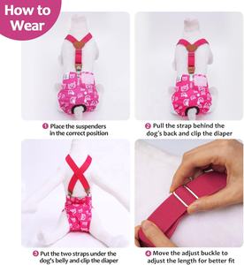 CuteBone pannolini per cani riutilizzabili con bretella per piccoli cani di media taglia cani - Product Image 5