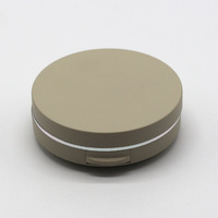 Boîtier compact double couche pour poudre libre avec miroir, en plastique ABS écologique, emballage cosmétique personnalisable