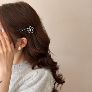 Pinza para el Cabello Francesa con Diseño de Puntos, de Aleación y Tela, para Mujer, para Uso Diario y Fiestas, Accesorios para el Cabello - Product Image 2