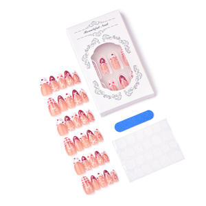 Ongles press-on réutilisables en ABS de qualité supérieure pour la Saint-Valentin, avec revêtement en gel UV, écologiques et durables - Product Image 4