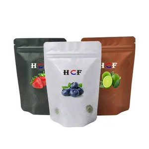 Eco-Friendly Biodegradable Holographic Mylar Foil Bags Smell-Proof Stand-Up Pouch Resealable Zipper Packaging With Window