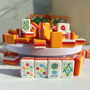 Juego de Mahjong Judío Americano de Lujo, Adecuado para Entretenimiento Diario y como Regalo, con Fichas de Mahjong de Acrílico - Product Image 2