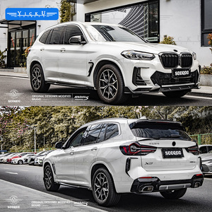 YICKU nouveauté pour BMW <span class=keywords><strong>X3</strong></span> G01 X3M G08 LCI <span class=keywords><strong>2023</strong></span> + mise à niveau SOOQOO Style sec en Fiber de carbone Kit de carrosserie avant lèvre arrière grille de diffuseur - Product Image 4