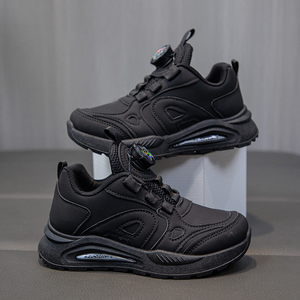 รองเท้าเด็กขายส่งสำหรับฤดูใบไม้ร่วง รองเท้ากีฬาสีพื้นสำหรับเด็กผู้ชาย รองเท้าลำลองสีขาวคุณภาพสูงแบบมีหัวเข็มขัดหมุนได้สำหรับเด็กผู้หญิง - Product Image 1