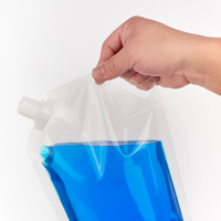 Pochette à bec debout transparente en plastique recyclable pour l'emballage de boissons Sac de type PE Stockage écologique